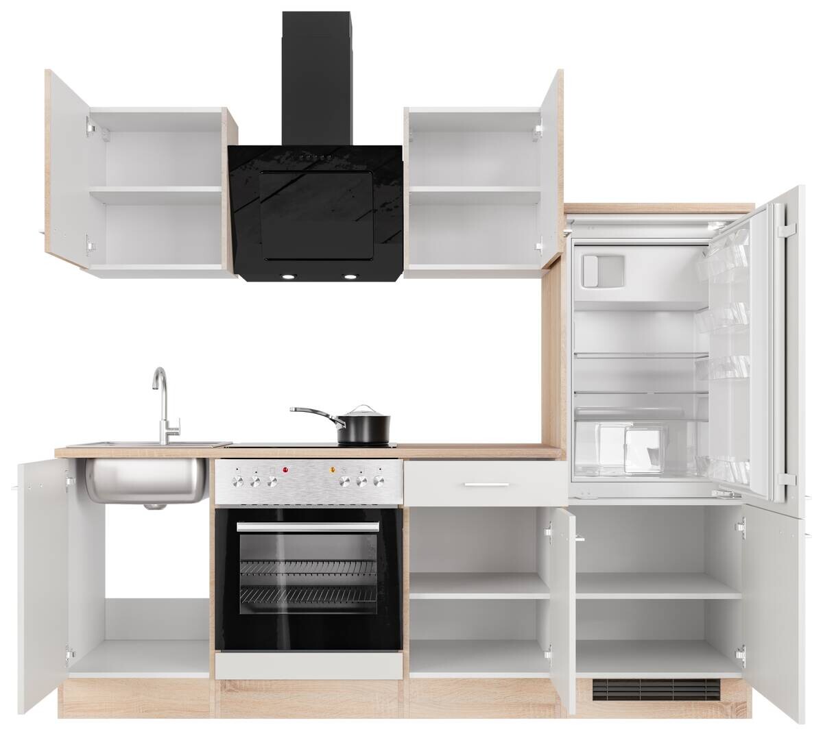 Küchenblock Samoa weiß B/H/T: ca. 220x200x60 cm