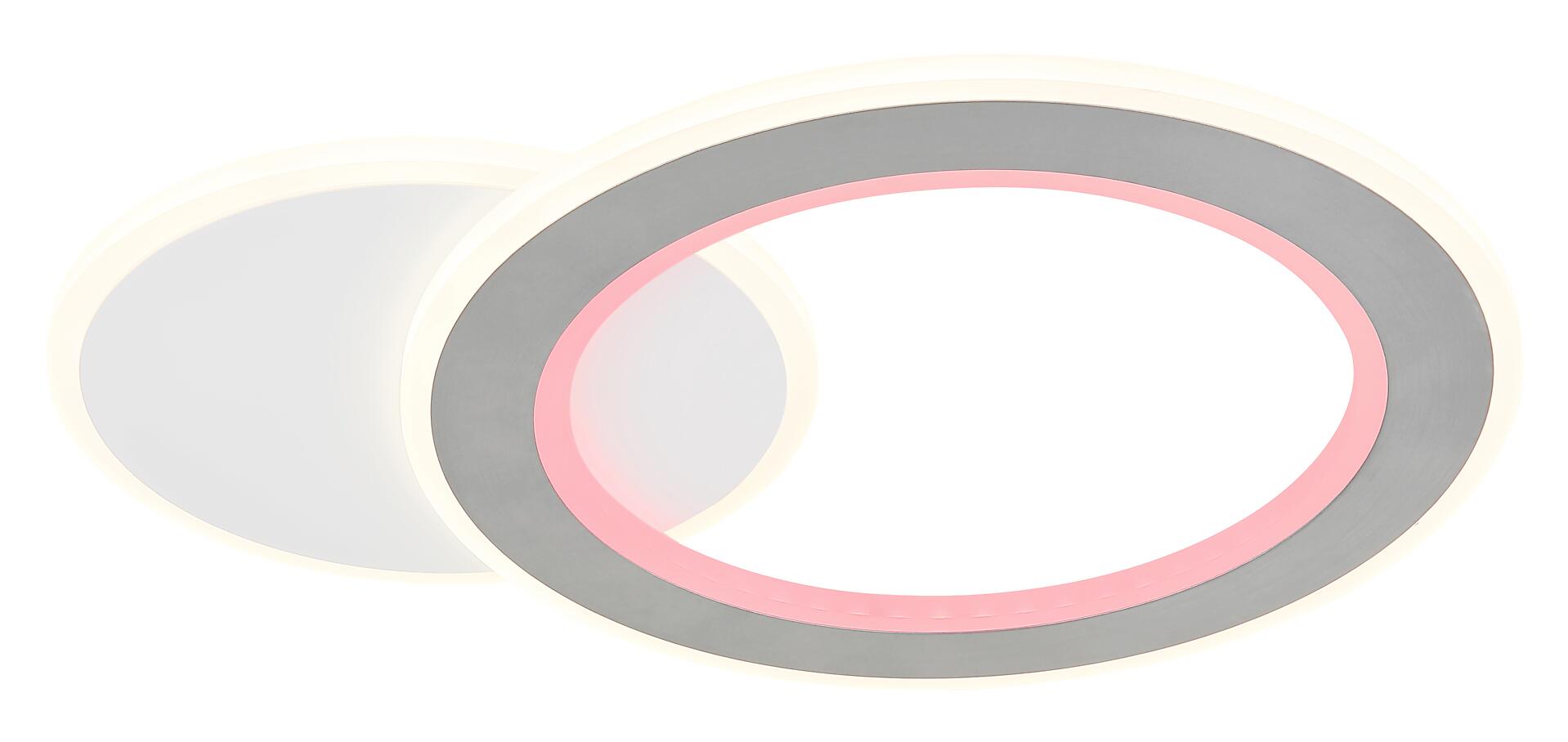 GLOBO LED-Deckenleuchte Opal weiß Metall Kunststoff B/H/L: ca. 38x4x51 cm 1 Brennstellen