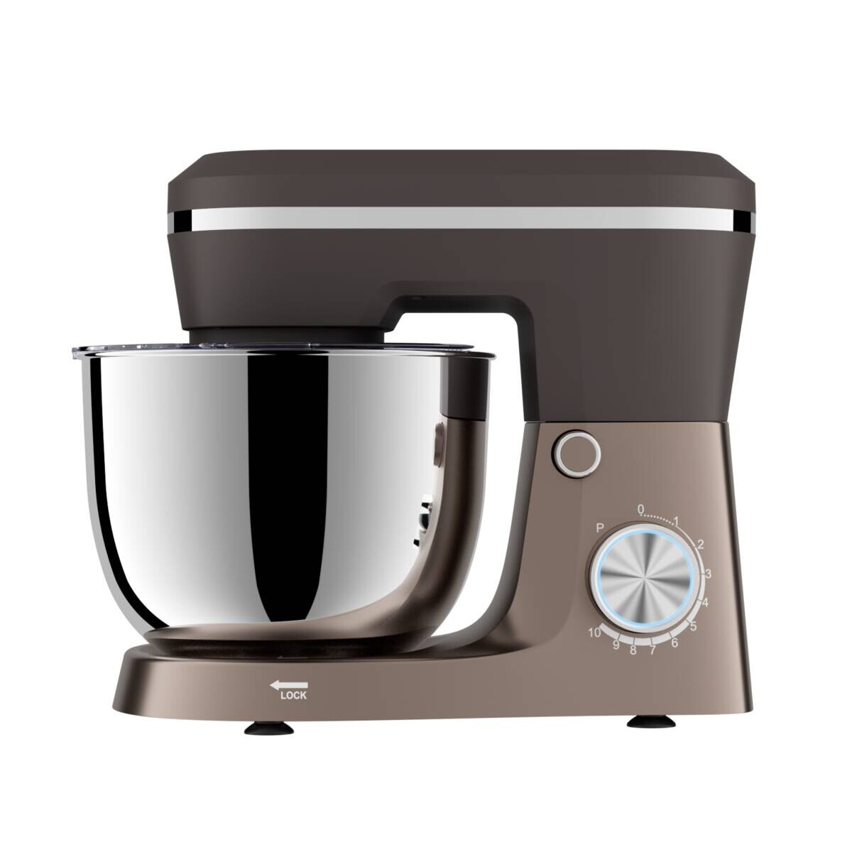 POCOline Knetmaschine braun Edelstahl Kunststoff B/H/L: ca. 22,55x31,45x36,1 cm ca. 4,5 l