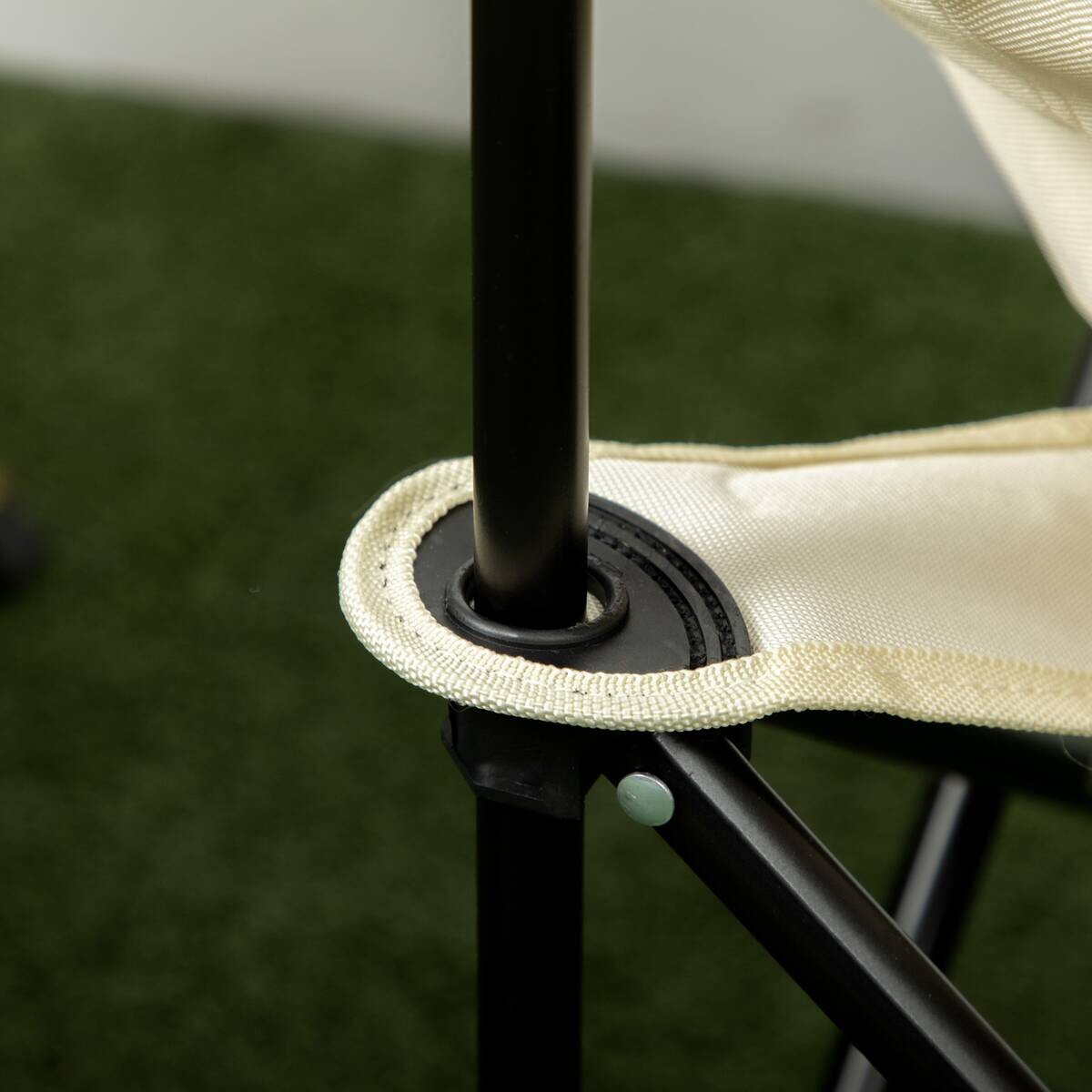 Outsunny Campingstuhl weiß Stoff B/H/L: ca. 54x66x61 cm