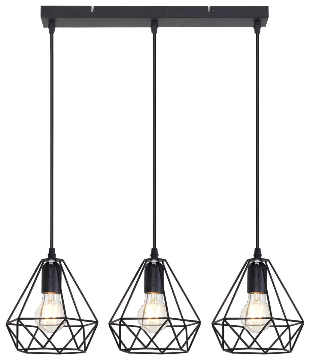 POCOline Pendelleuchte Senna Metall B/H/L: ca. 3x2,5x45 cm E27 3 Brennstellen