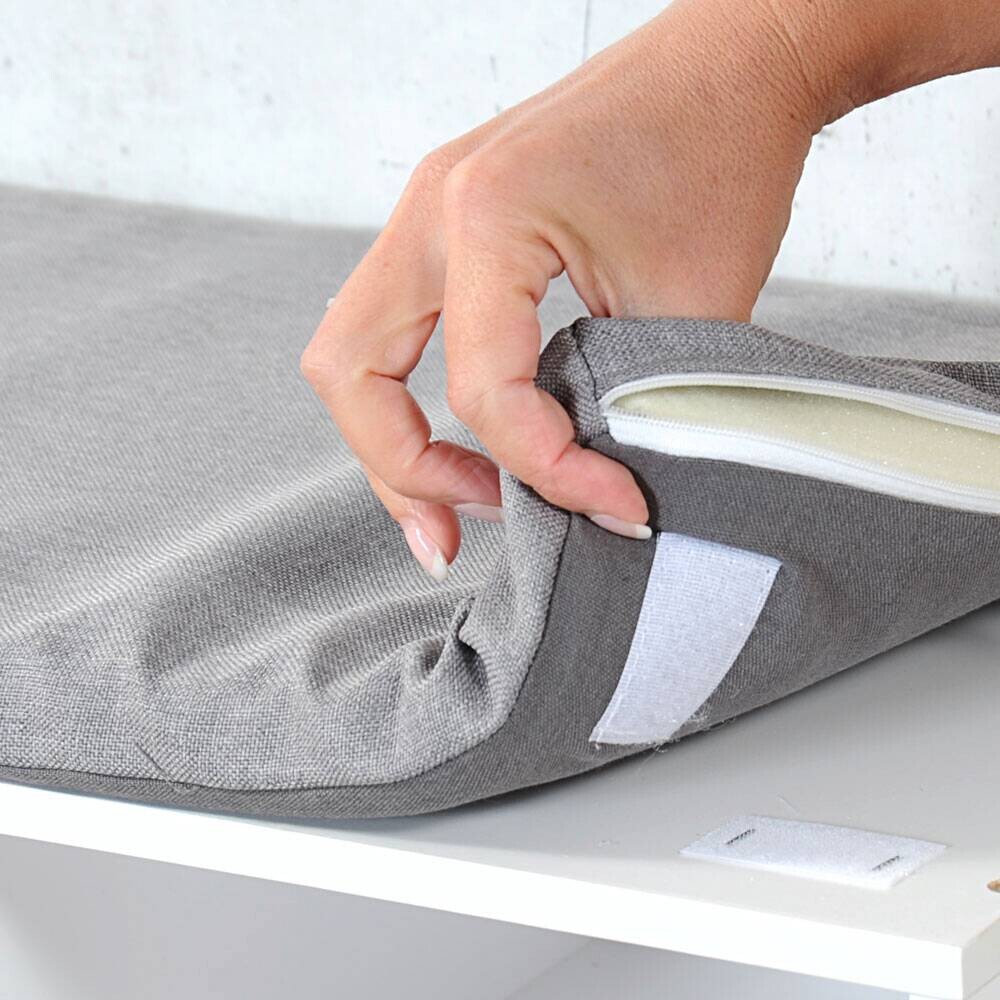 Kesper Schuhschrank mit Sitzkissen weiß Spanplatte B/H/L: ca. 29,5x48x515 cm