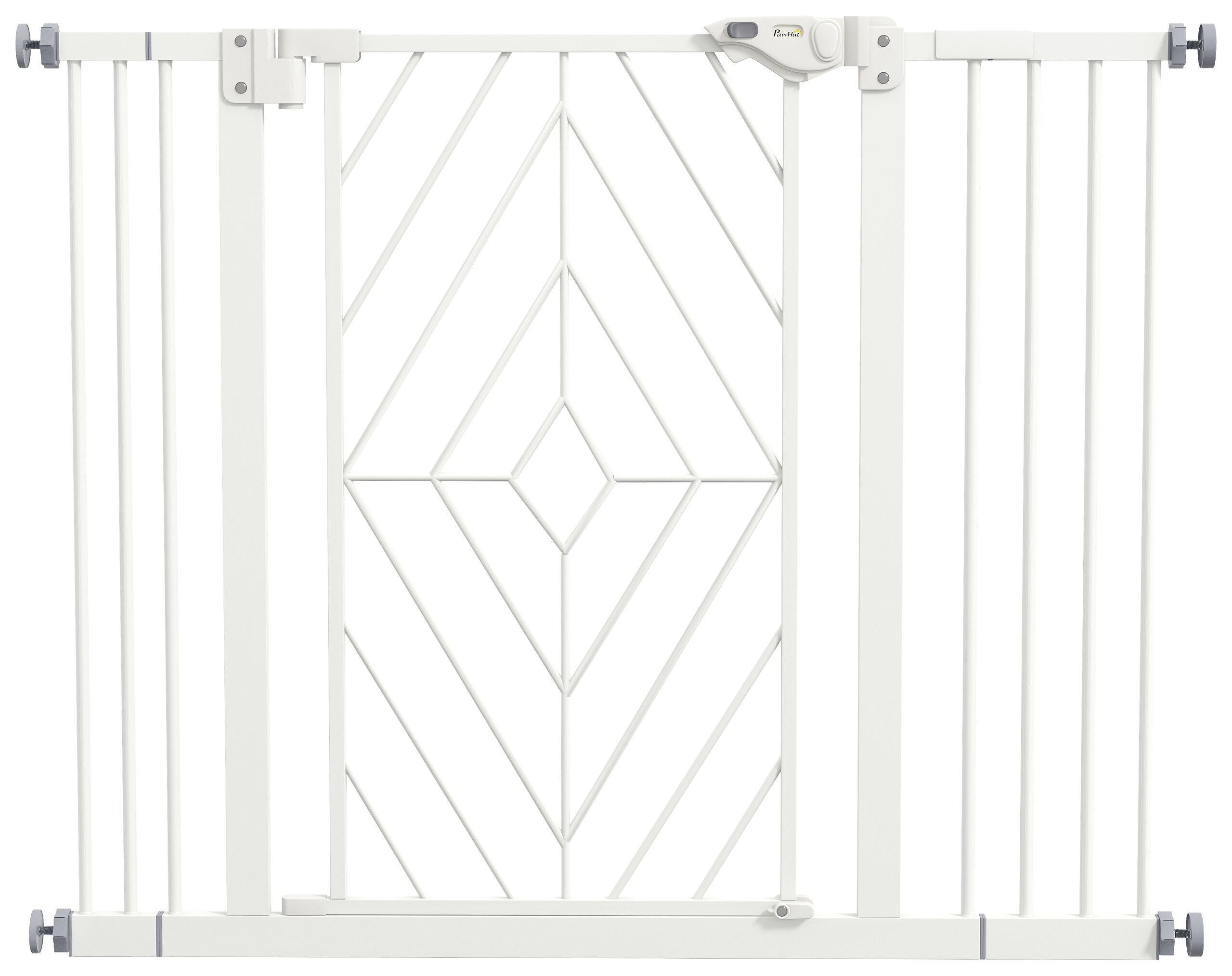 PawHut Türschutzgitter weiß Kunststoff B/H/L: ca. 4x76x100 cm