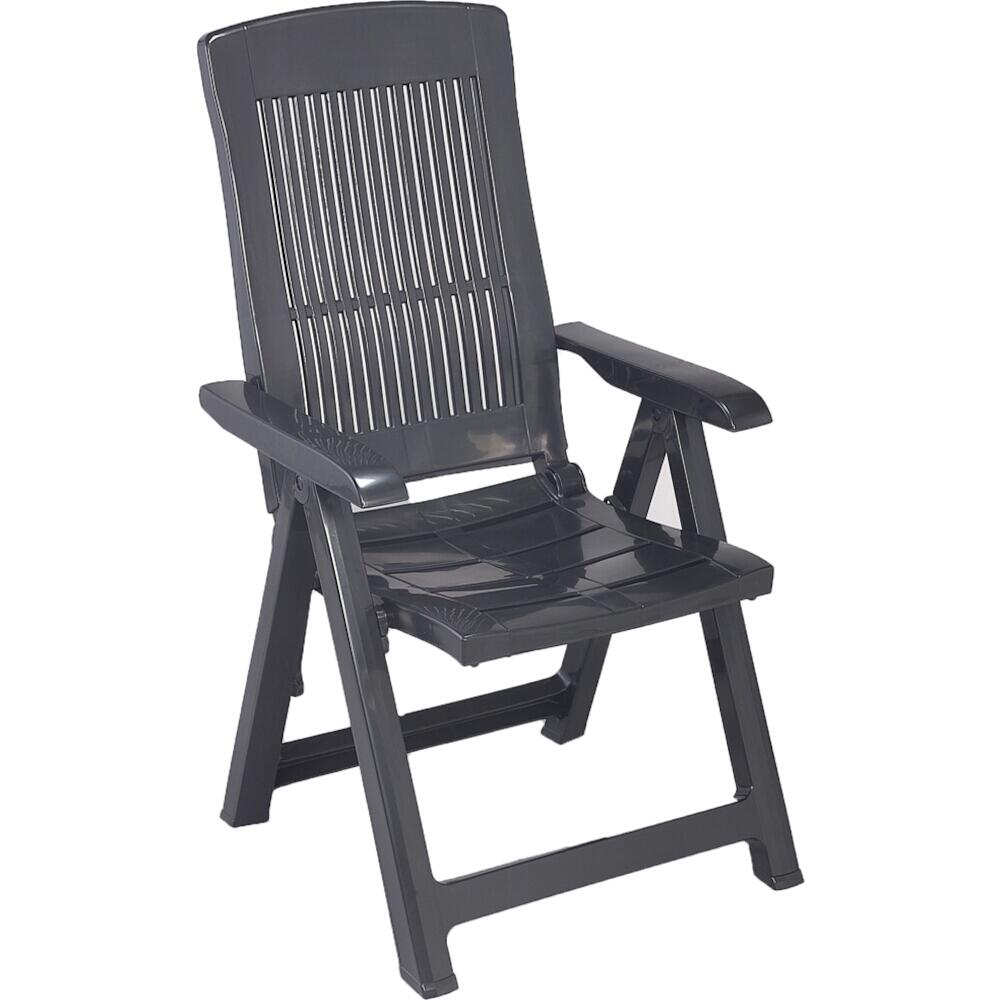 PROGARDEN,MADISON Klappsessel Set + Auflagen Tampa rot Kunststoff B/H/L: ca. 61x109x60 cm