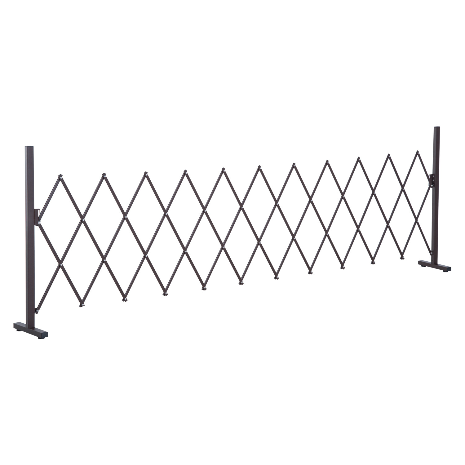 Outsunny Scherengitter dunkelbraun Aluminium B/H/L: ca. 31x103,5x300 cm