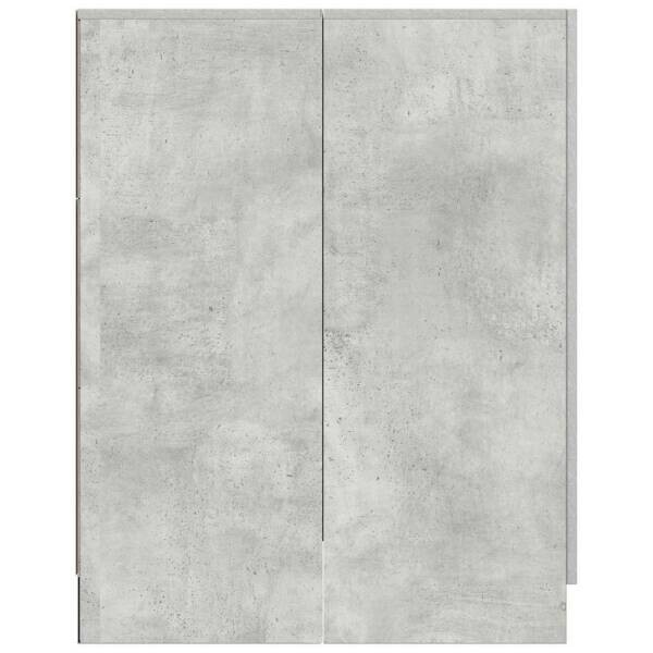 vidaXL Waschmaschinenschrank Beton B/H/T: ca. 70,5x91,5x71,5 cm