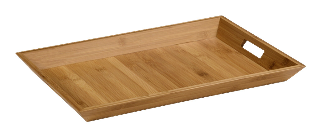 Kesper Serviertablett natur Bambus B/H/L: ca. 33x4x52 cm