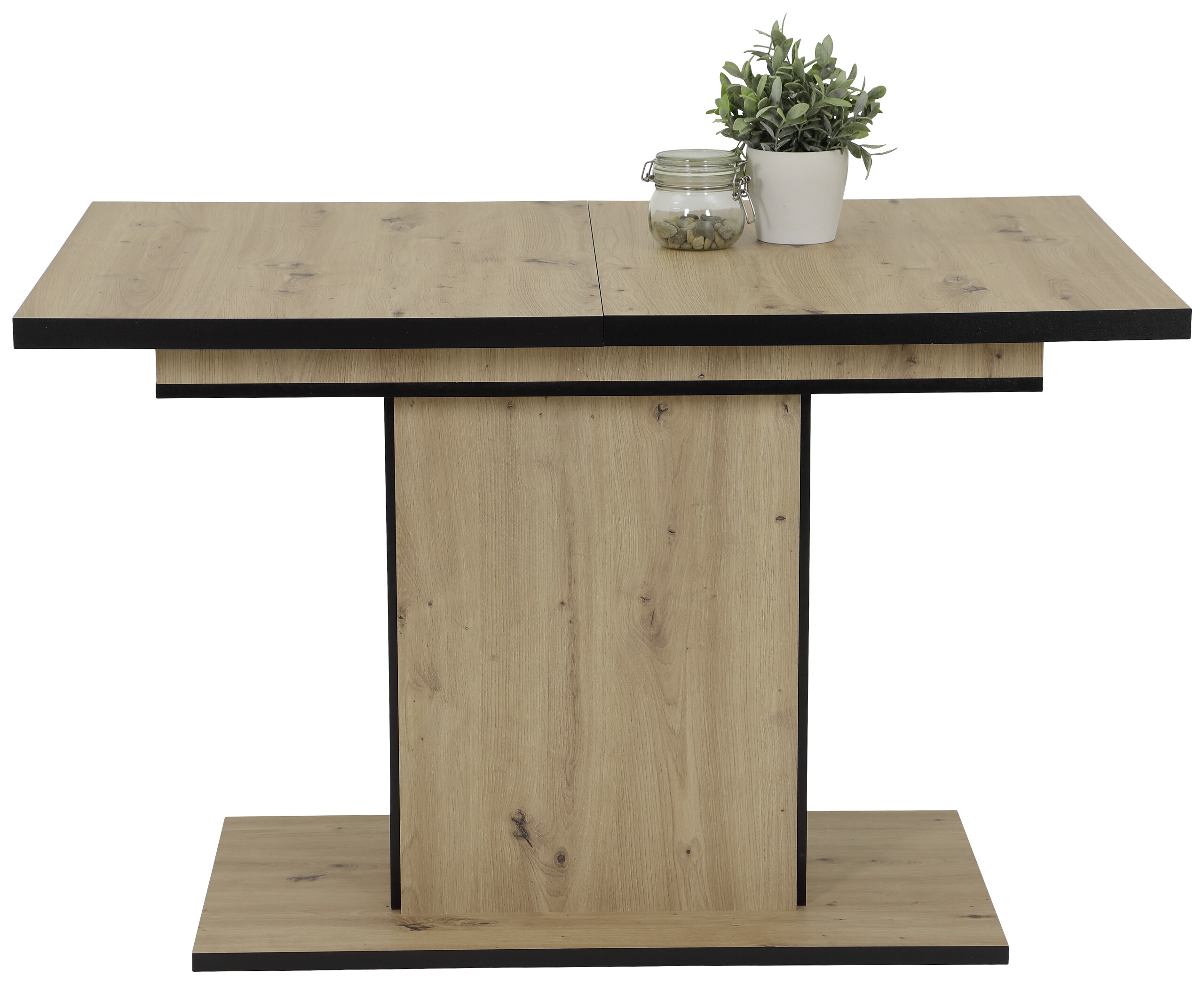 Essgruppe Luise II Eiche anthrazit Microfaser B/H/T: ca. 160x76x80 cm