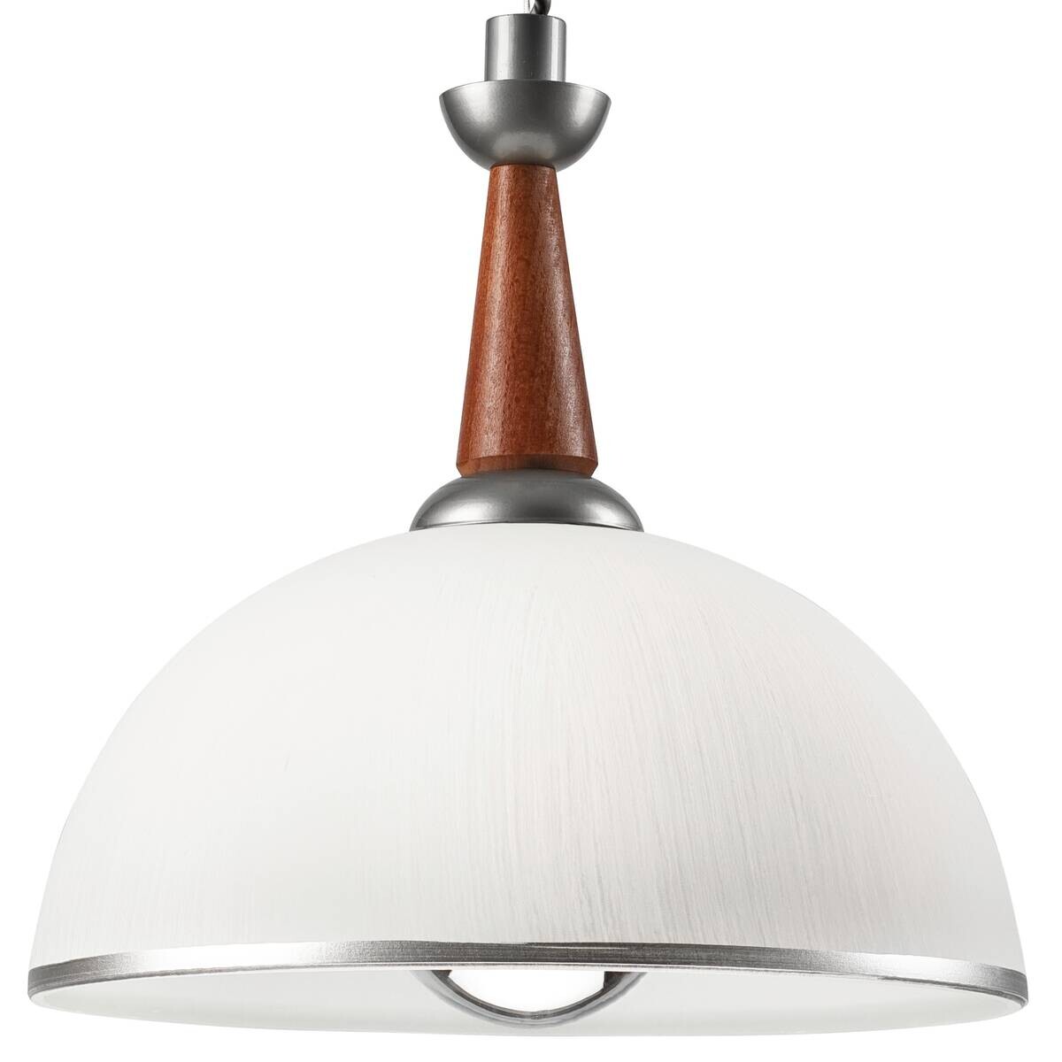 Lamkur Deckenleuchte silber Glas B/H/L: ca. 64x30x64 cm E27 1 Brennstellen