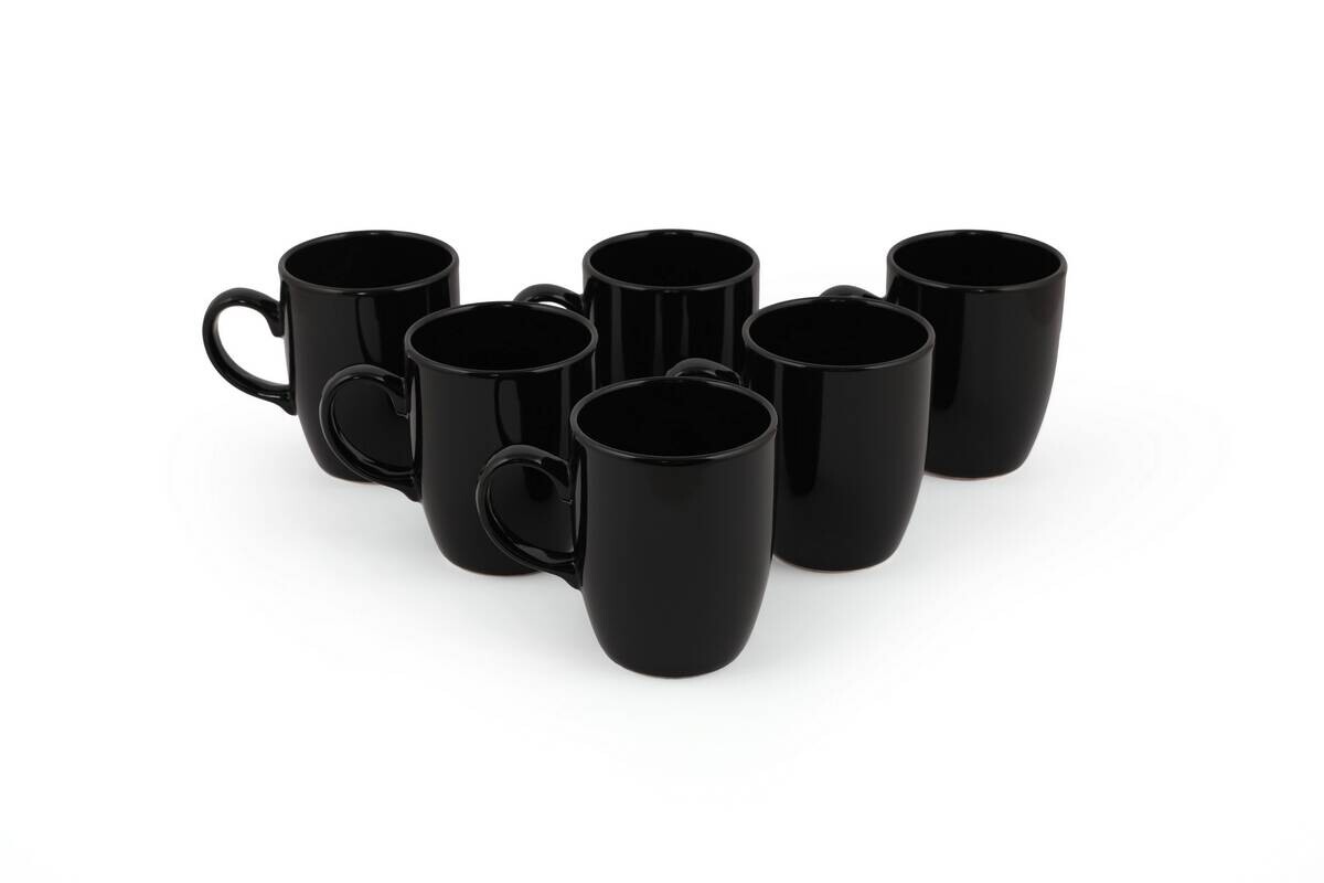 HermiaConcept Kaffeebecher 6-tlg. schwarz Keramik 6 tlg.