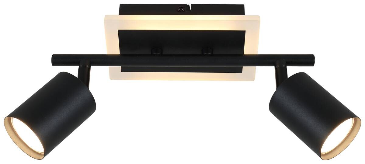 POCOline Spot Akshan schwarz Metall B/H: ca. 39x10 cm 2 Brennstellen