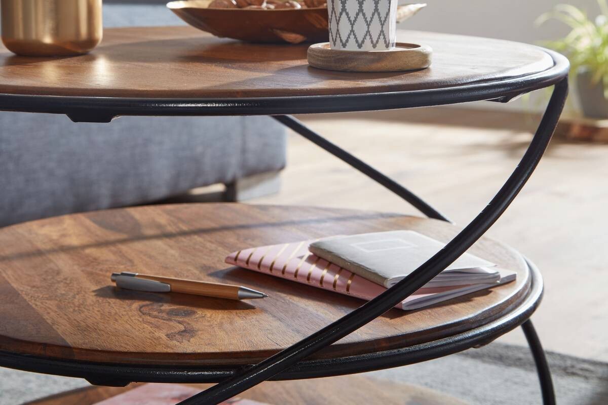 Wohnling Couchtisch braun B/H/T: ca. 58x40x58 cm