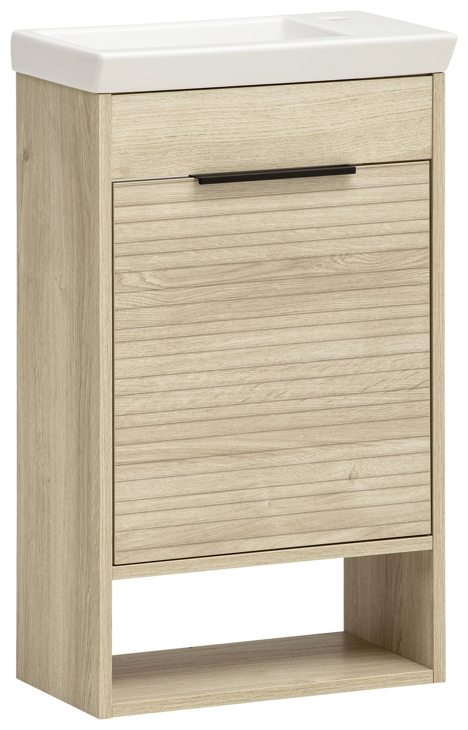 Waschplatz Mads Eiche Nachbildung weiß B/H/T: ca. 45,5x78x27,5 cm