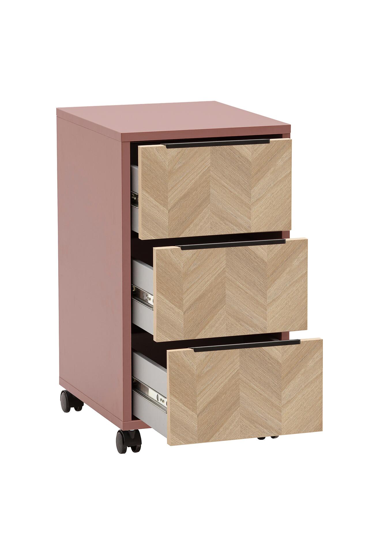 Rollcontainer Piazza braun B/H/T: ca. 32,6x59,7x39,1 cm