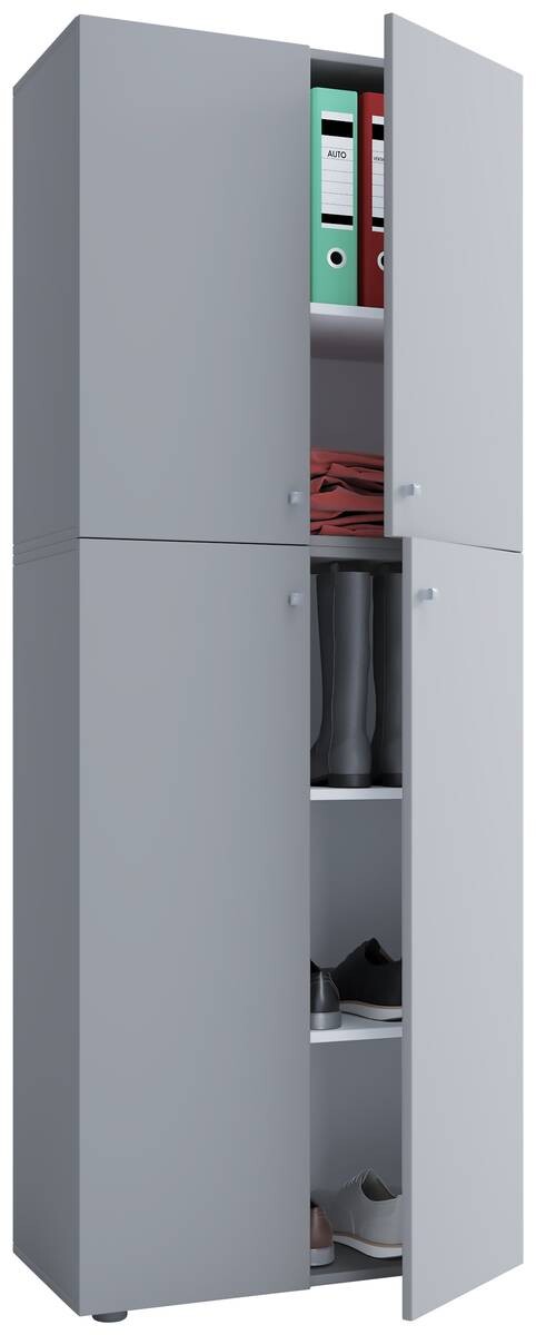 Schuhschrank Lona XXL grau weiß B/H/T: ca. 70x182x39 cm