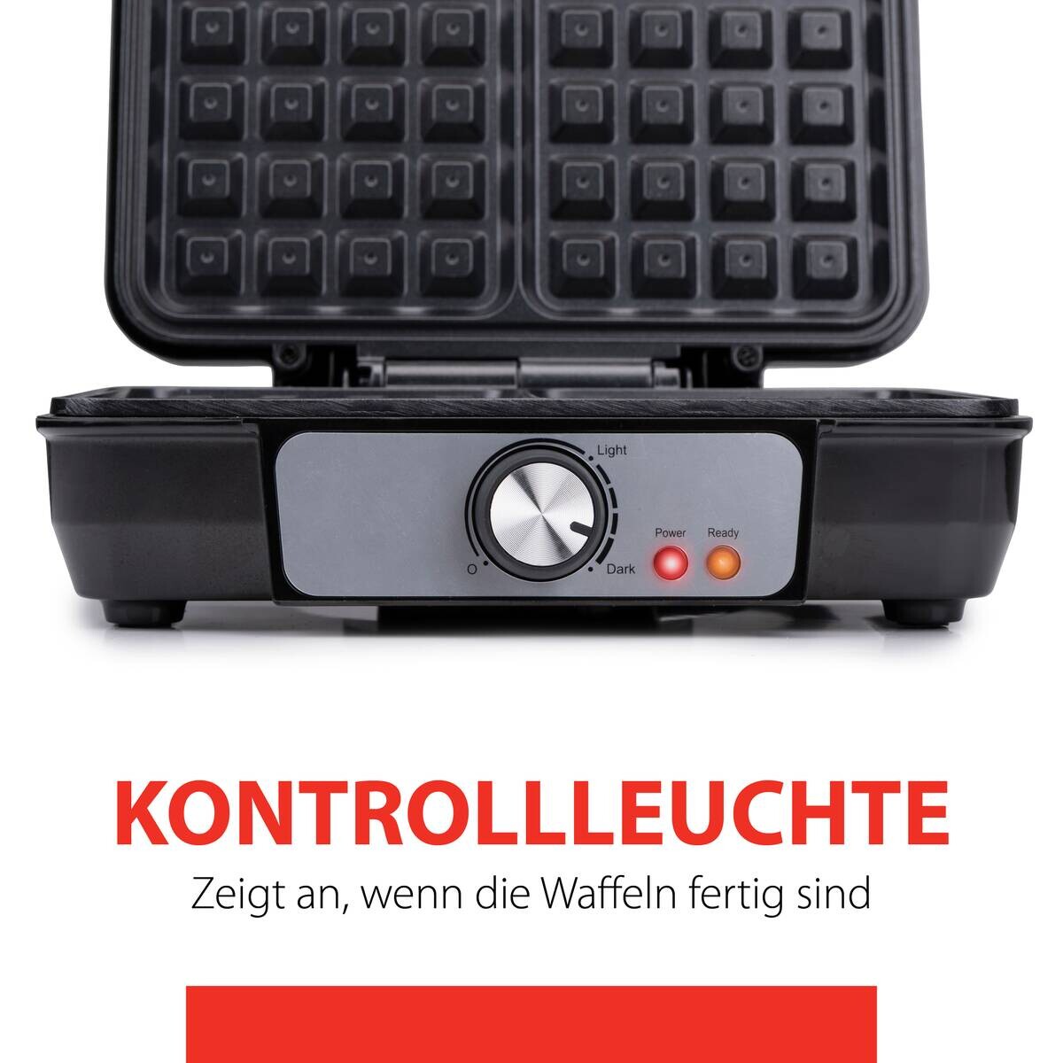 alpina Waffelautomat schwarz Alu B/H/L: ca. 24x10x24 cm