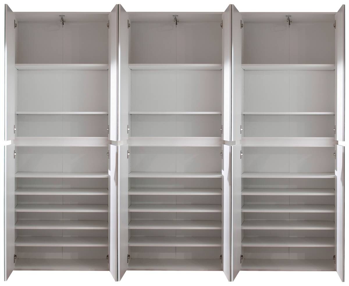 Garderobenschrank Mirror weiß B/H/T: ca. 222x191x34 cm