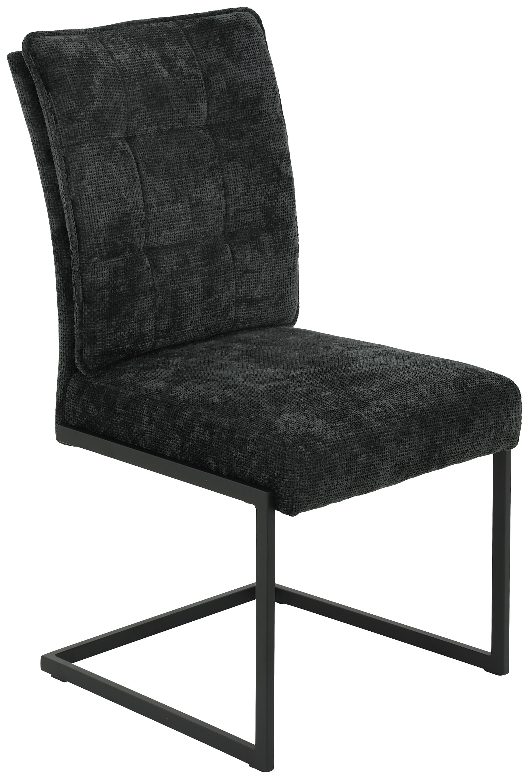 Schwingstuhl Olivia, 2er-Set anthrazit Microfaser Webstoff B/H/T: ca. 52x98x66 cm