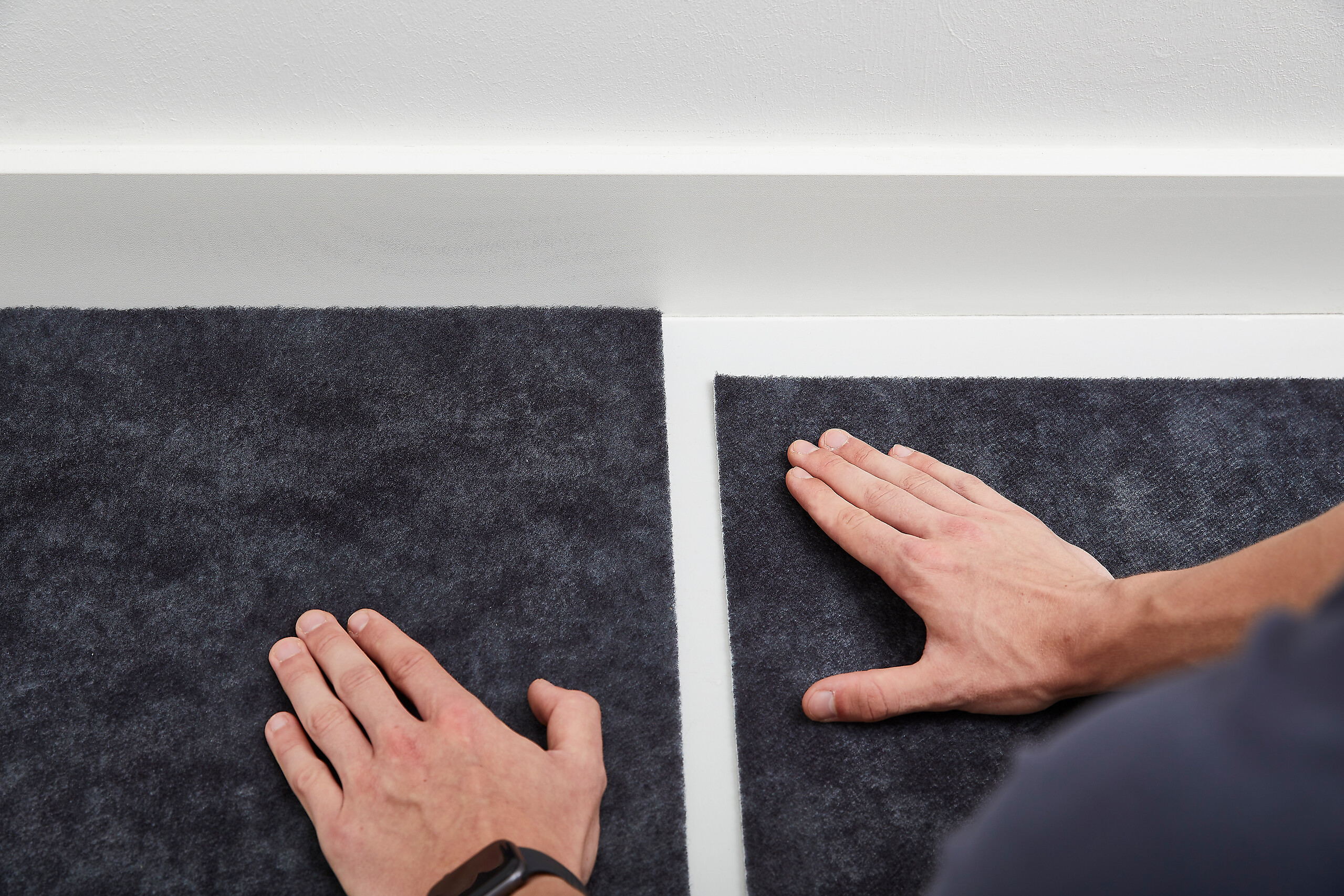 Teppichfliese Comar anthrazit B/L: ca. 40x40 cm pro Stück