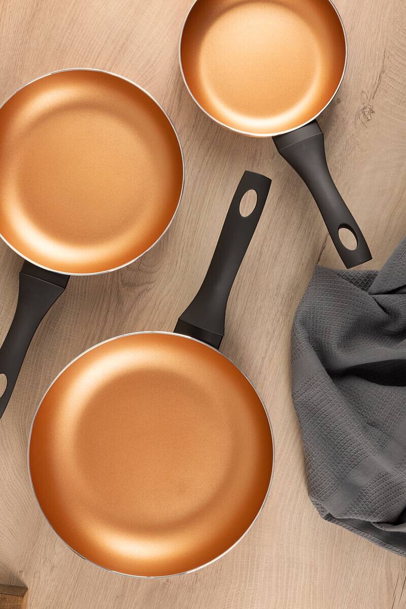 SAN IGNACIO Pfannen-Set COBRE Kupfer Aluminium 3 tlg.