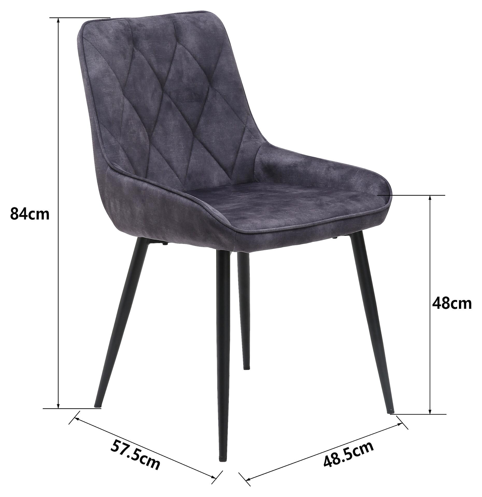 Stuhl Melanie anthrazit Microfaser B/H/T: ca. 48,5x84x57,5 cm