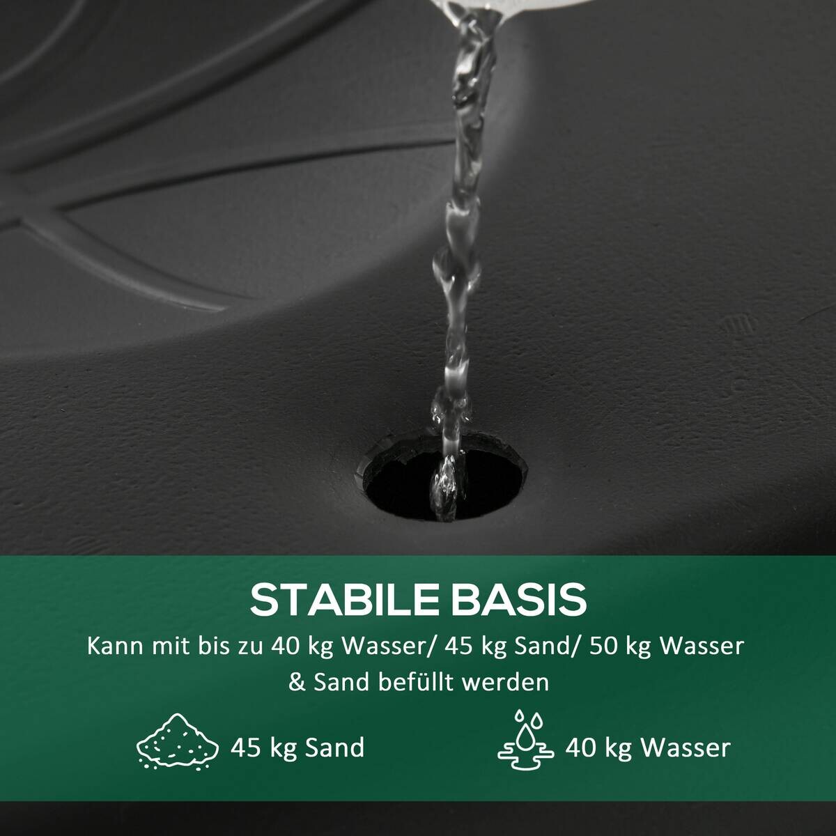 HOMCOM Basketballkorb schwarz B/H/L: ca. 60x90x310 cm