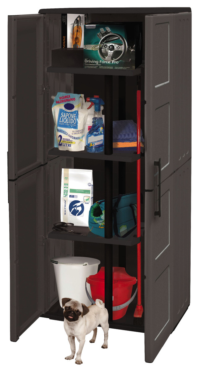 ArtPlast Kunststoffschrank Free dunkelgrau Kunststoff B/H/T: ca. 68x163x37 cm