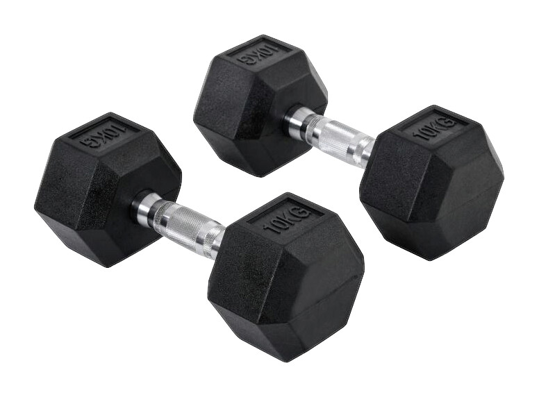 HOMCOM Kurzhantelset schwarz Gummi B/H/L: ca. 13,5x31x13,5 cm