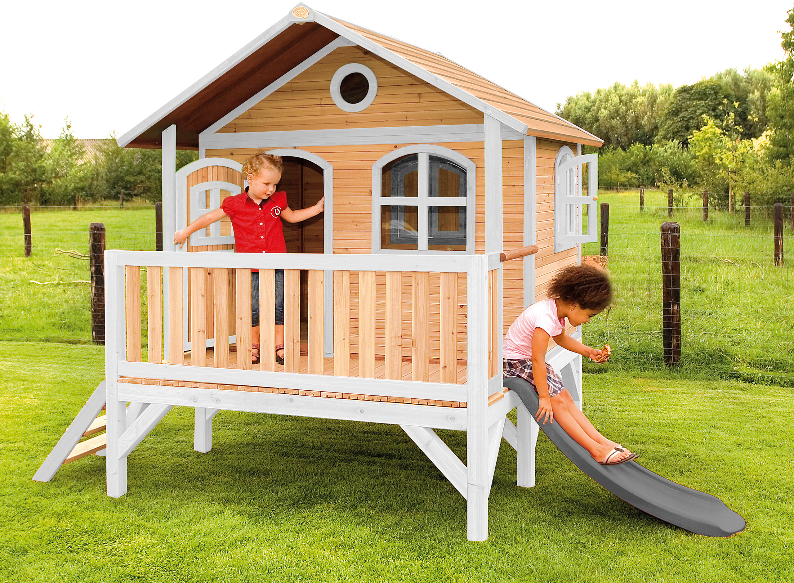 AXI Spielhaus Stef braun B/H/L: ca. 349x233x212 cm