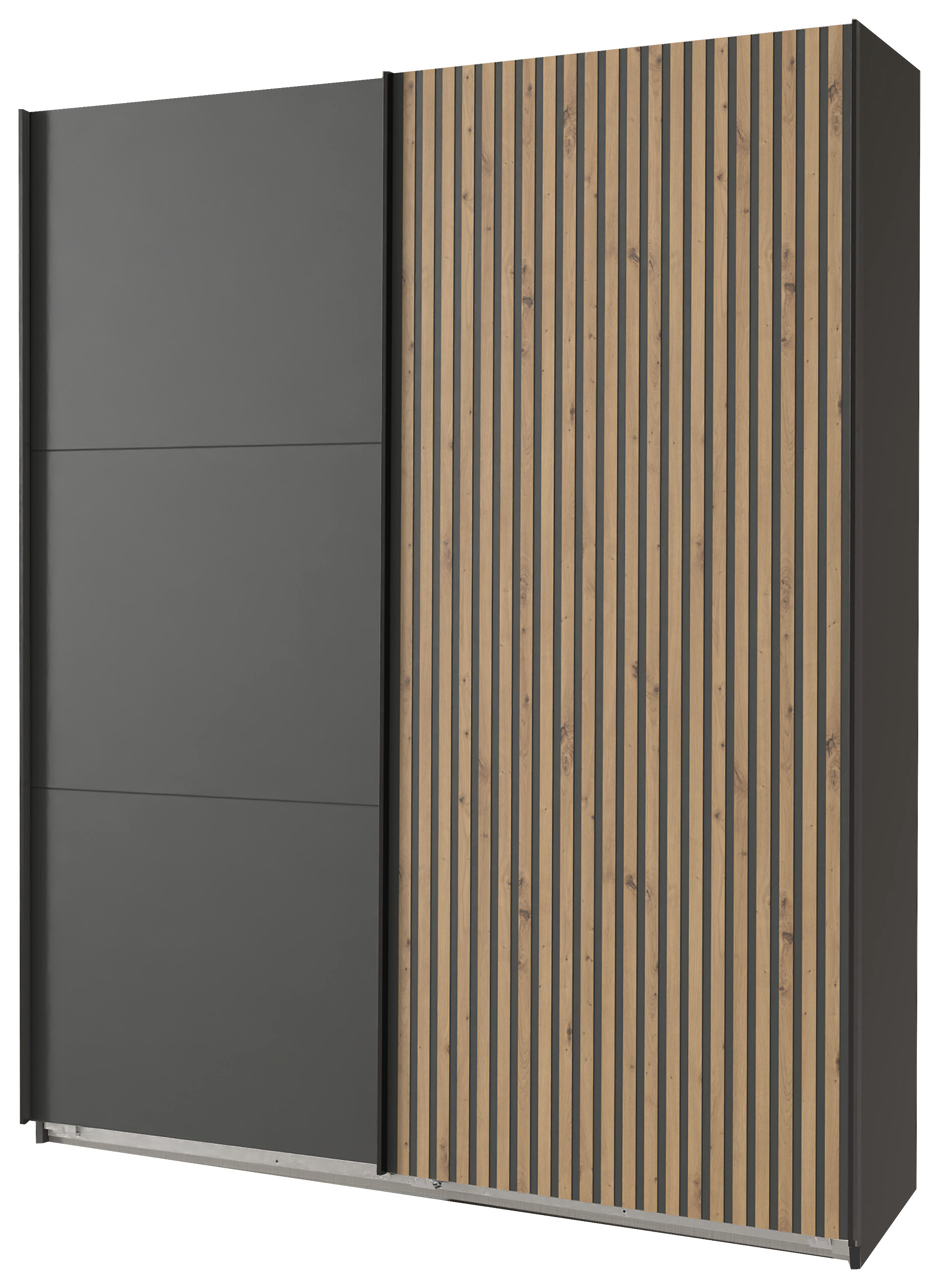 Schwebetürenschrank Andorra Graphit B/H/T: ca. 200x216x65 cm