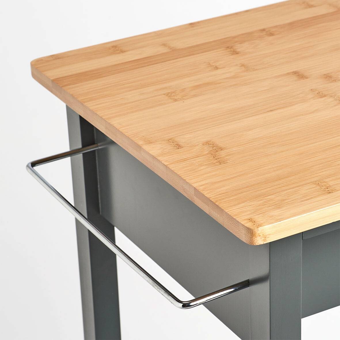 Zeller Küchenrollwagen grau MDF B/H/L: ca. 40x93x58 cm