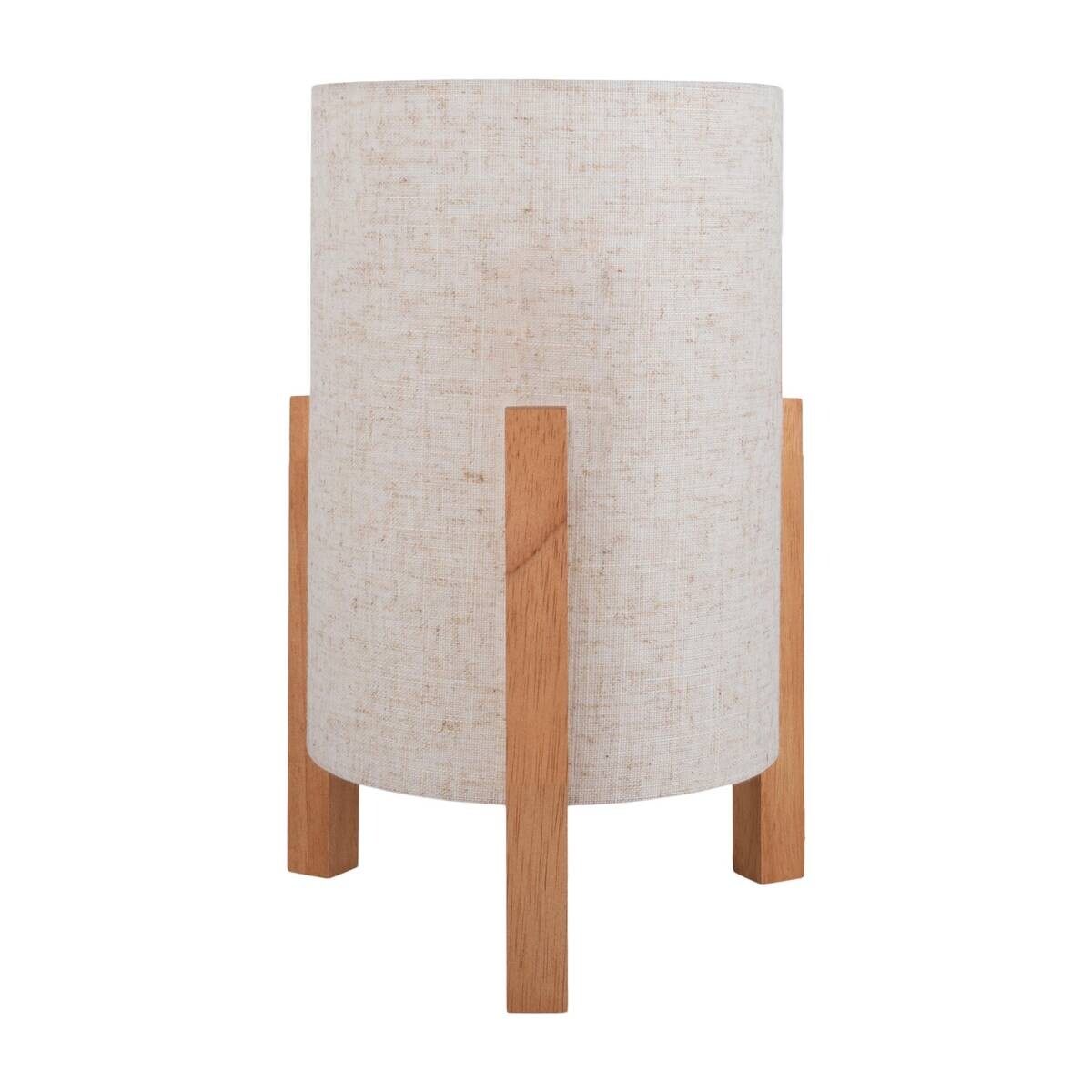 Näve Leuchten Tischleuchte 3193827 natur Textil B/H/T: ca. 22x32x22 cm E27 1 Brennstellen