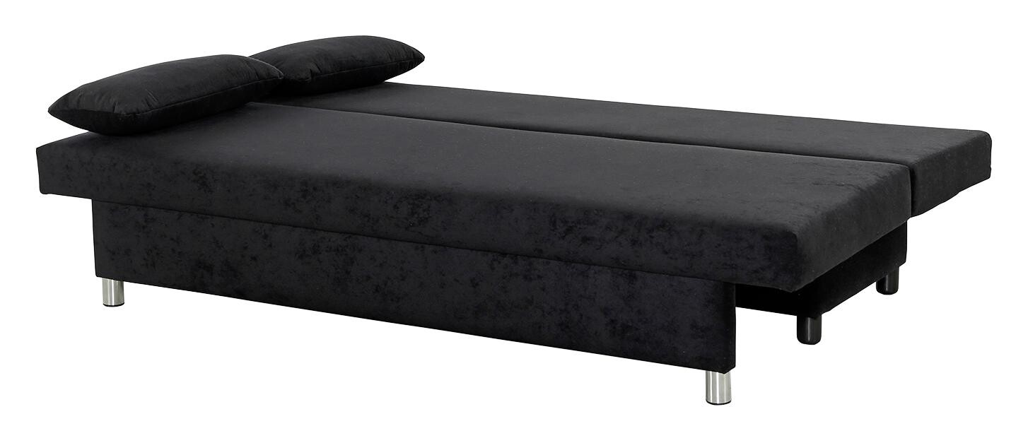 Schlafsofa grauschwarz Microfaser B/H/T: ca. 191x82x80 cm