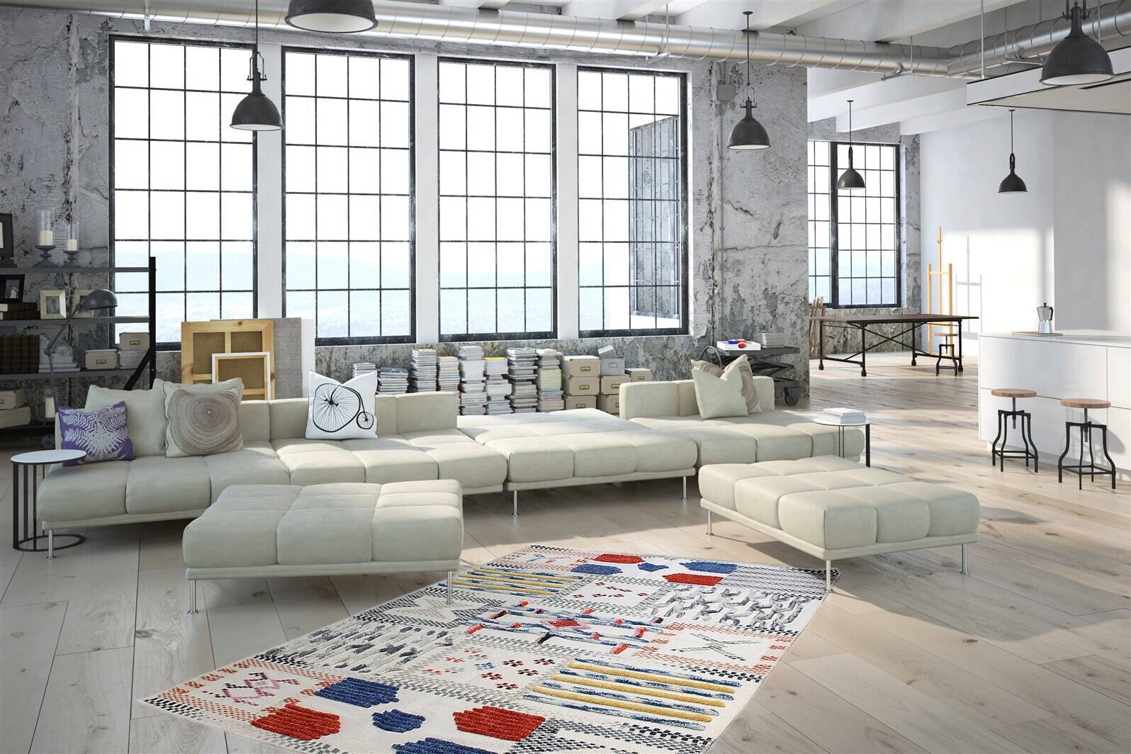 Kayoom Kurzflorteppich Empire 110 mehrfarbig B/L: ca. 80x150 cm