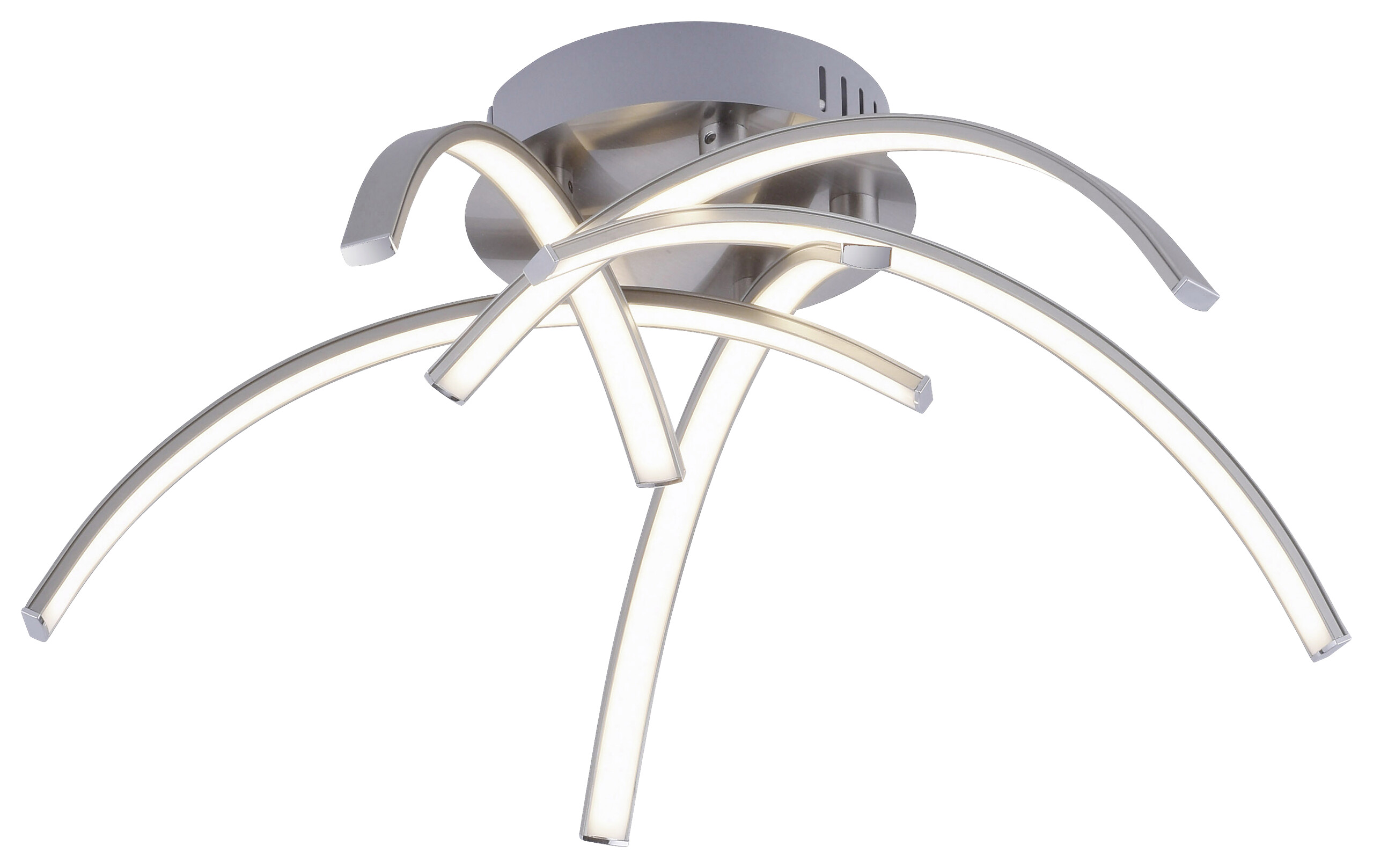 Just Light Deckenleuchte Valerie stahlfarbig Alu Eisen Kunststoff H/D: ca. 14x47 cm