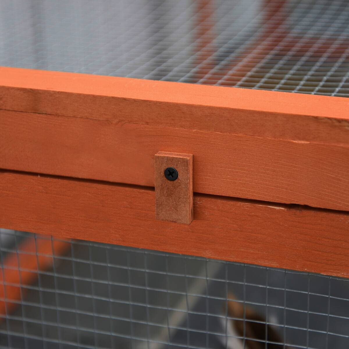 PawHut Stall orange Holz B/H/L: ca. 90x180x48 cm