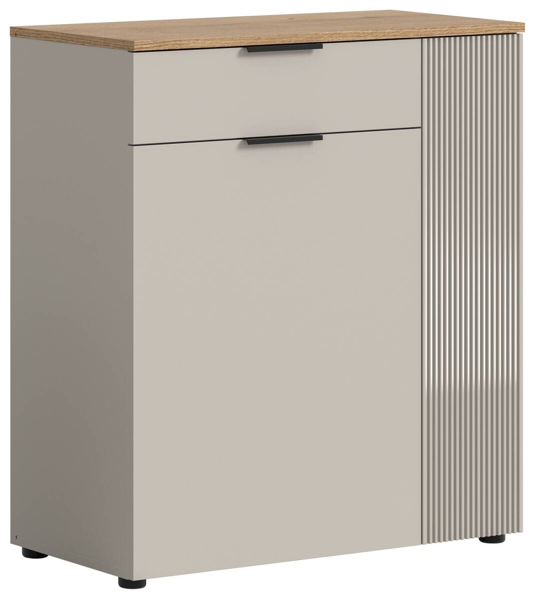 Kommode Slide Kaschmirgrau Nachbildung Evoke Oak Nachbildung B/H/T: ca. 80x88x36 cm