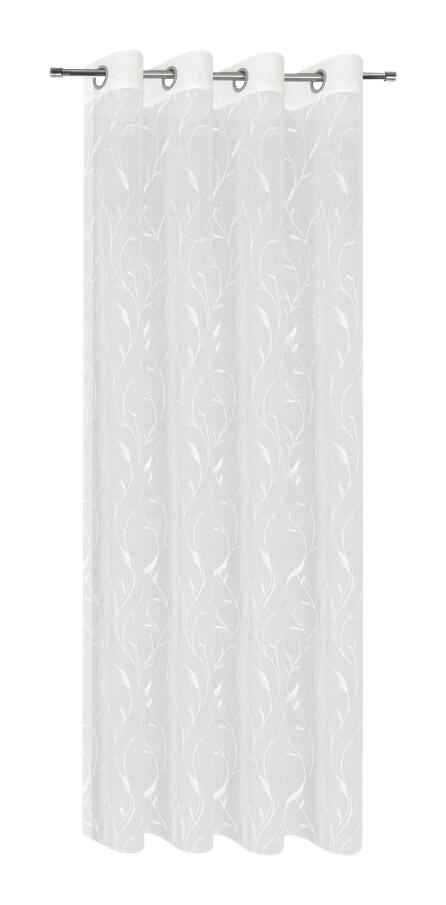 Happy Home Ösenvorhang Blümchen weiß B/L: ca. 140x245 cm