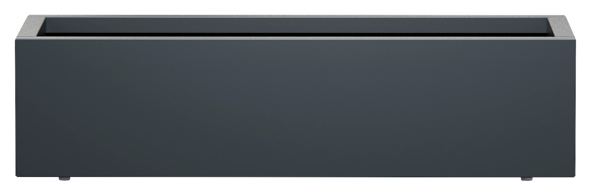 Herstera Garden Pflanzkübel Cube anthrazit Metall B/H/L: ca. 100x25x40 cm