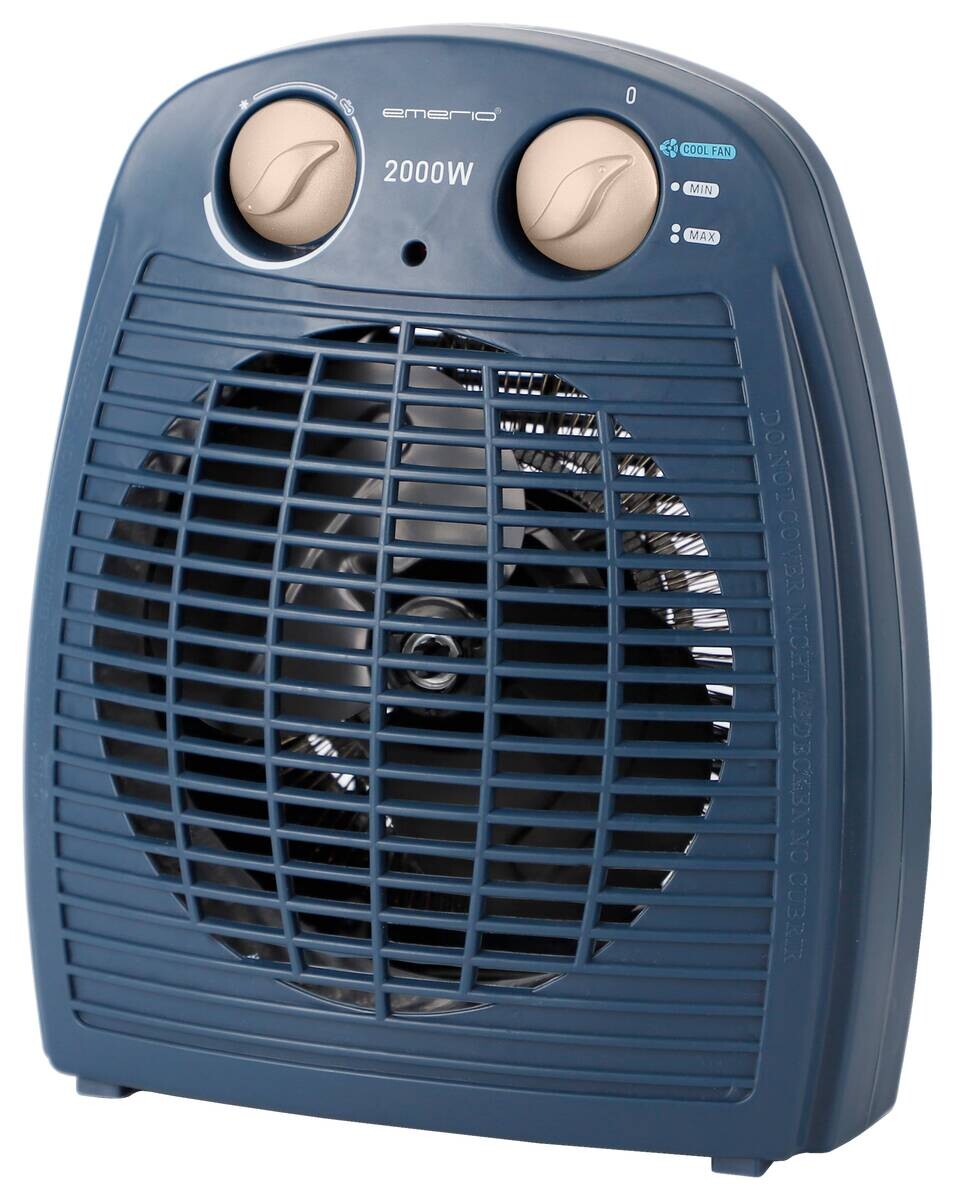 Heizlüfter blau Kunststoff B/H/L: ca. 13,4x26,5x22 cm ca. 2000 W