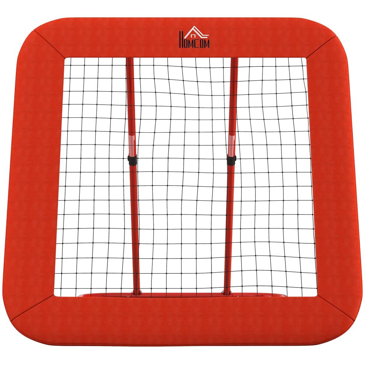 HOMCOM Fußball Rebounder rot Metall B/H/L: ca. 118x120x128 cm