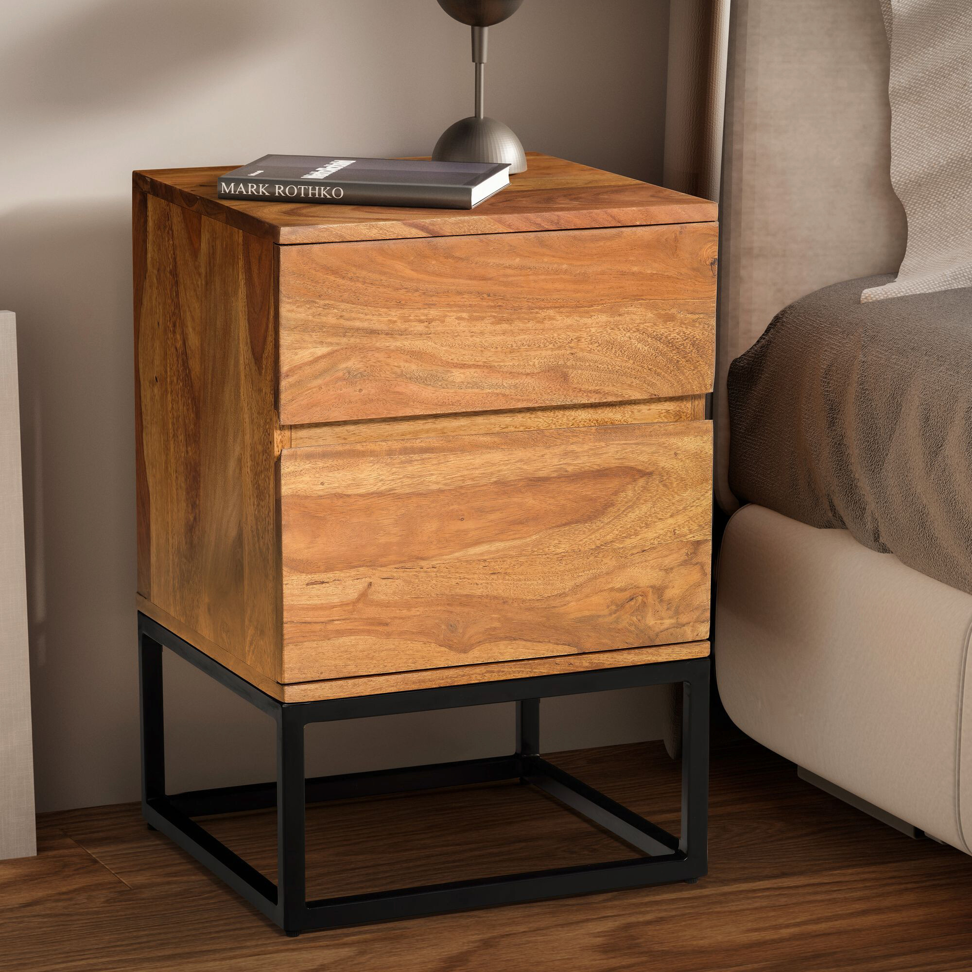 Nachtkonsole braun B/H/T: ca. 40x60x38 cm