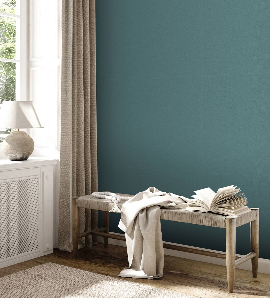 A.S.Creation Vliestapete Attractive 2 Uni blau B/L: ca. 53x1005 cm