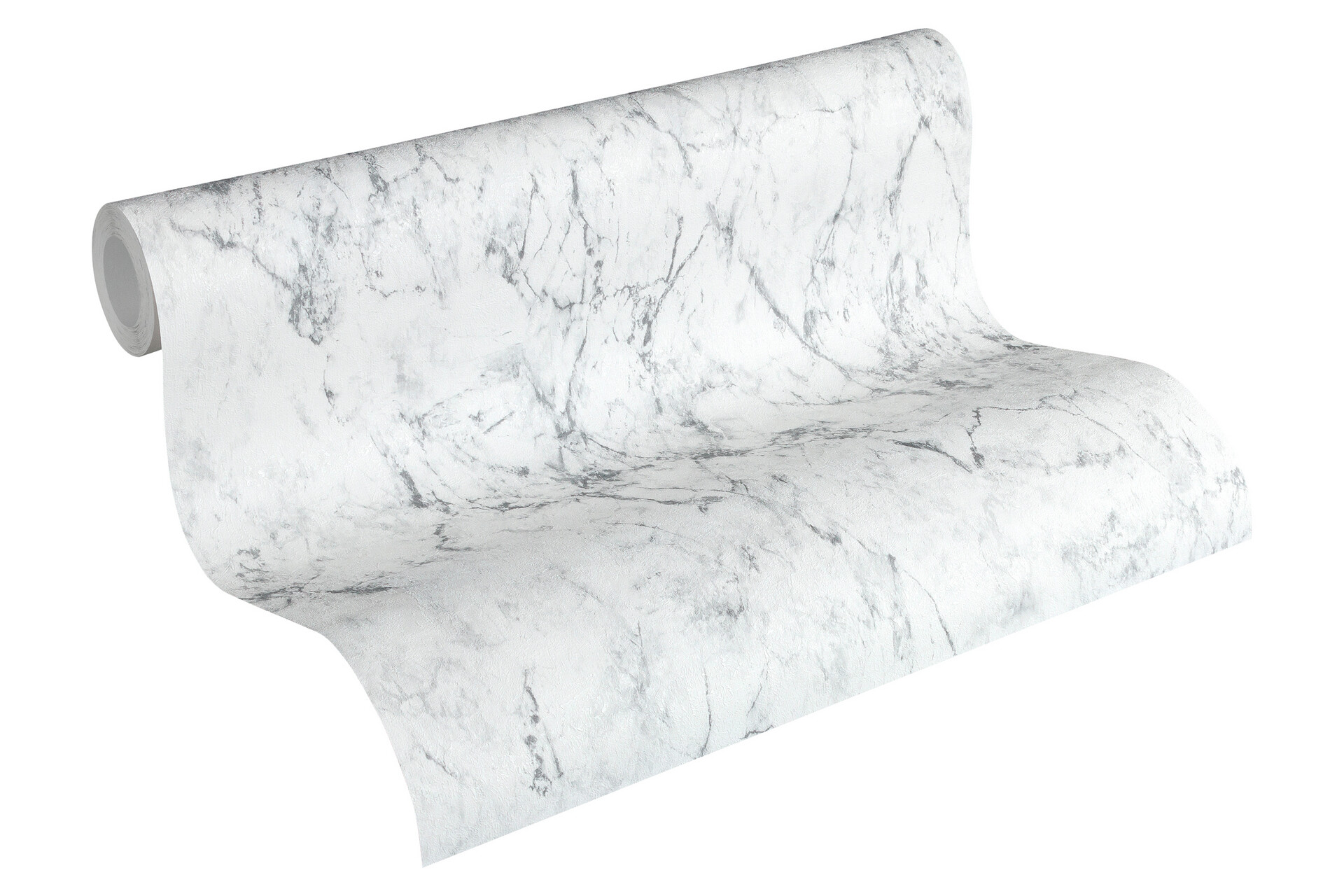 Vliestapete Marmor weiß grau B/L: ca. 53x1005 cm