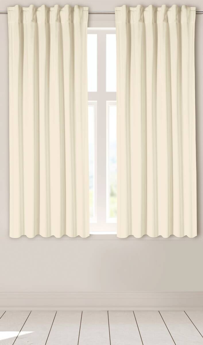 Thermovorhang Kiruna wollweiß B/L: ca. 140x175 cm