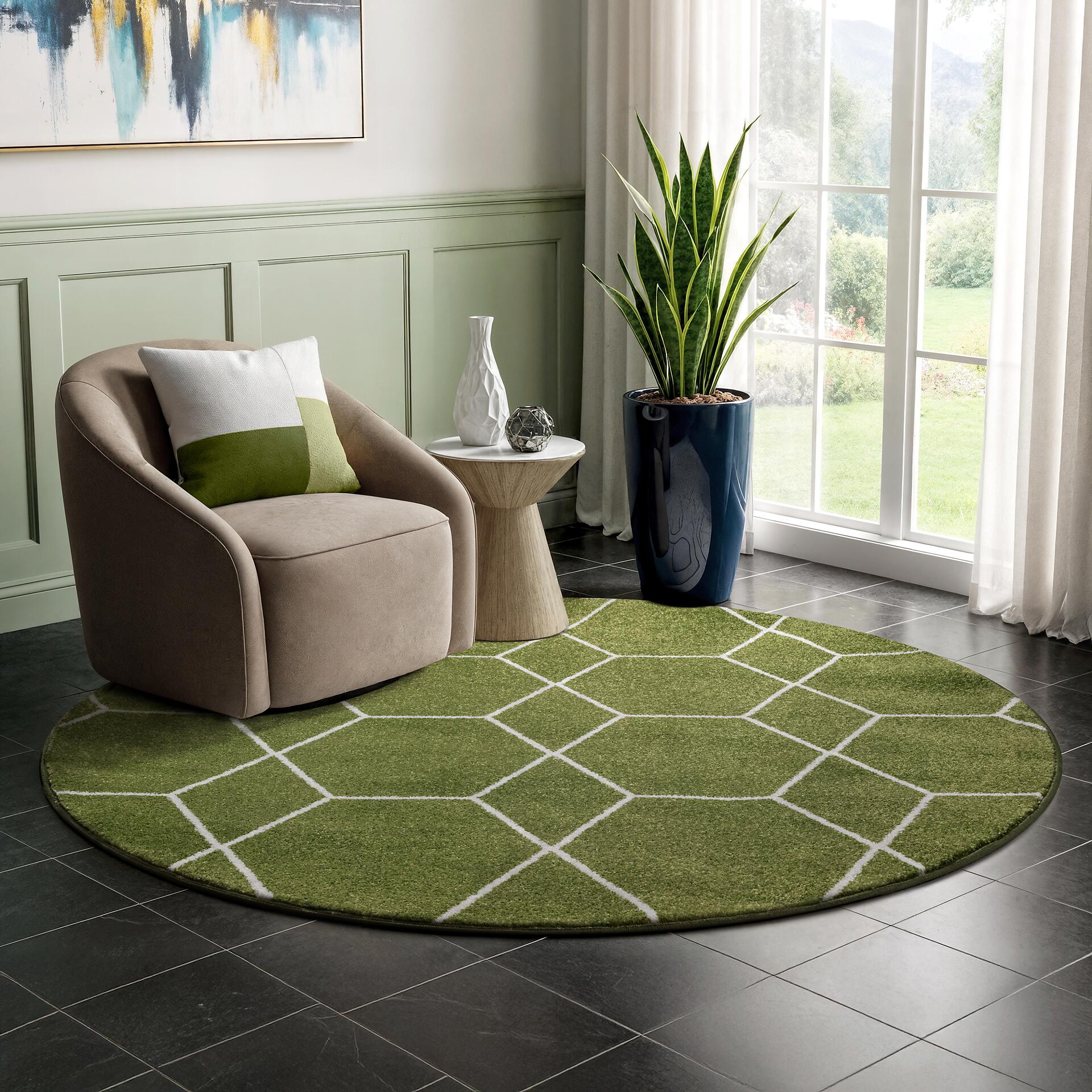 Sanat Teppich Trellis grün B/L: ca. 150x150 cm