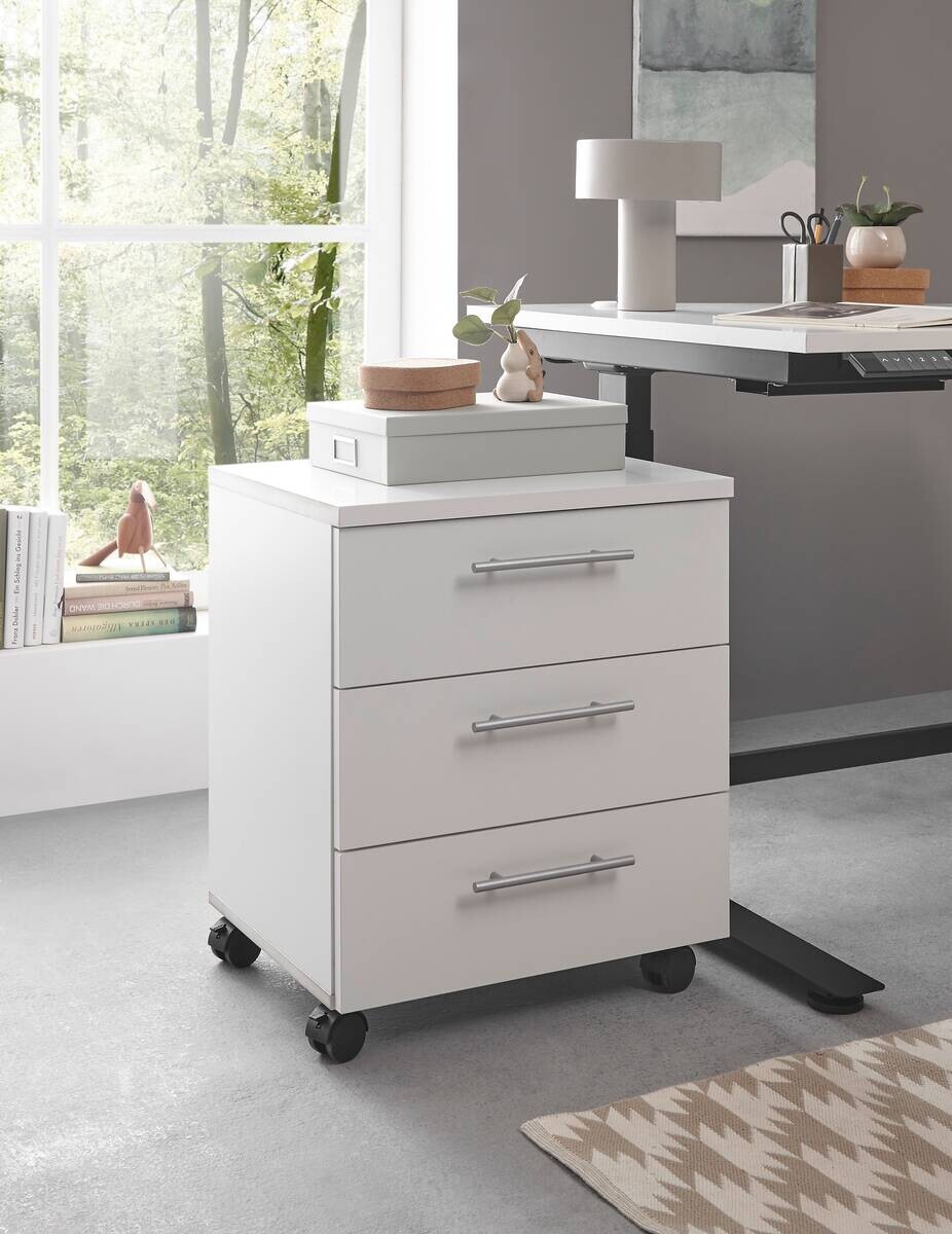 Rollcontainer Ben weiß B/H/T: ca. 40x56x39 cm