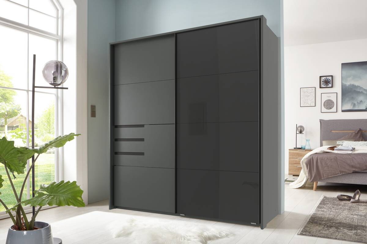 Passepartoutrahmen Schwerin Graphit B/H/T: ca. 183x200x12 cm