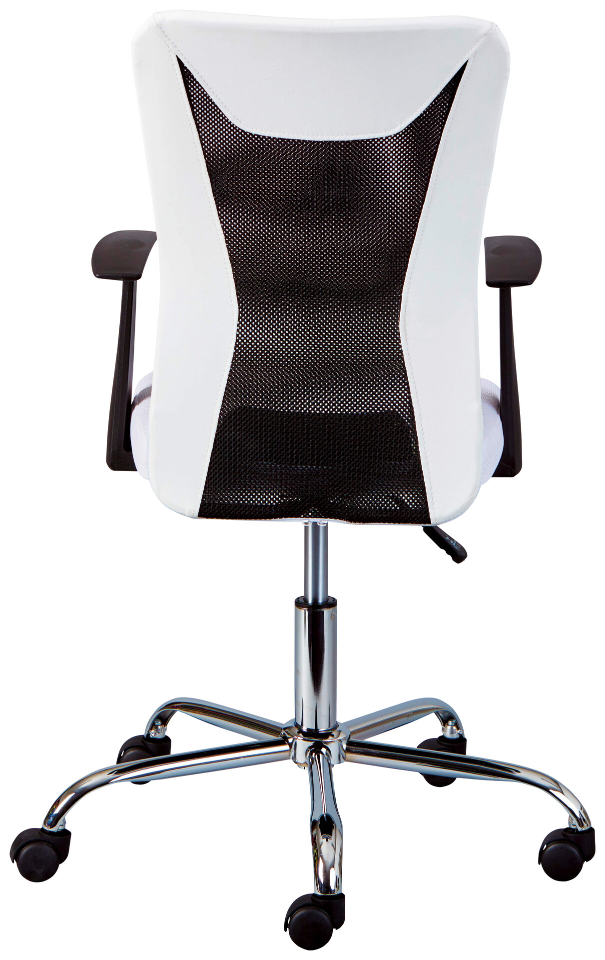 Drehstuhl Donny weiß schwarz Kunstleder Netzstoff