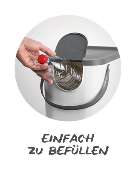 Rotho Abfalleimer anthrazit B/H/L: ca. 23,5x34x40 cm